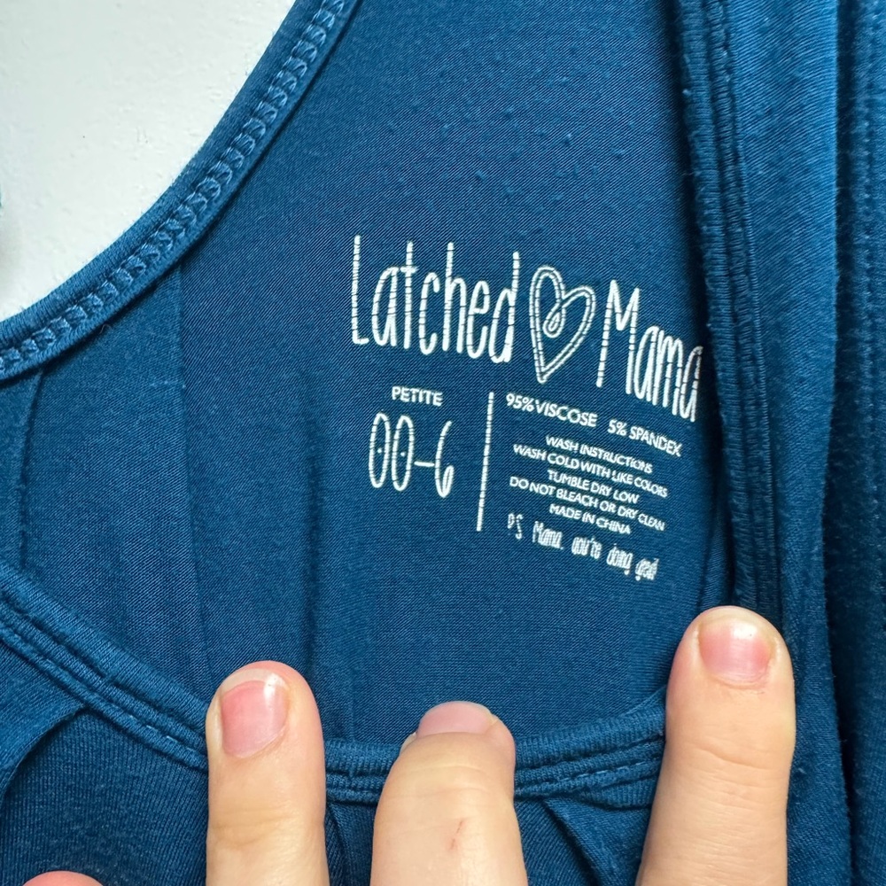 Latched Mama Teal Petite Maxi Romper - Picture 2 of 3